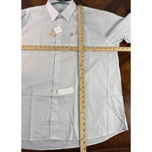Bill Blass Easy Care Men’s Pinstripe 100% Cotton Long Sleeve Button Up 2XL - Picture 5 of 9